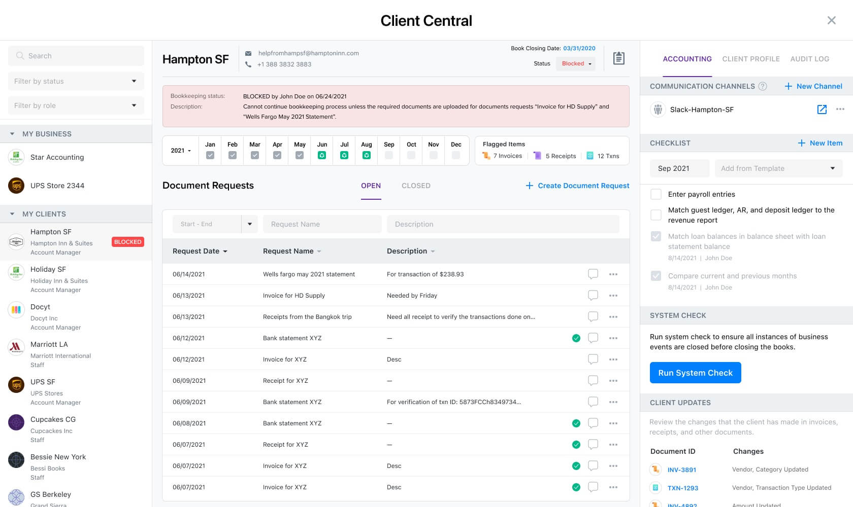 Client Central Collaboration