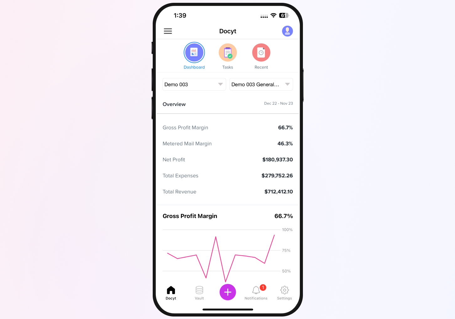 Docyt's Mobile Real-Time Financial Insights