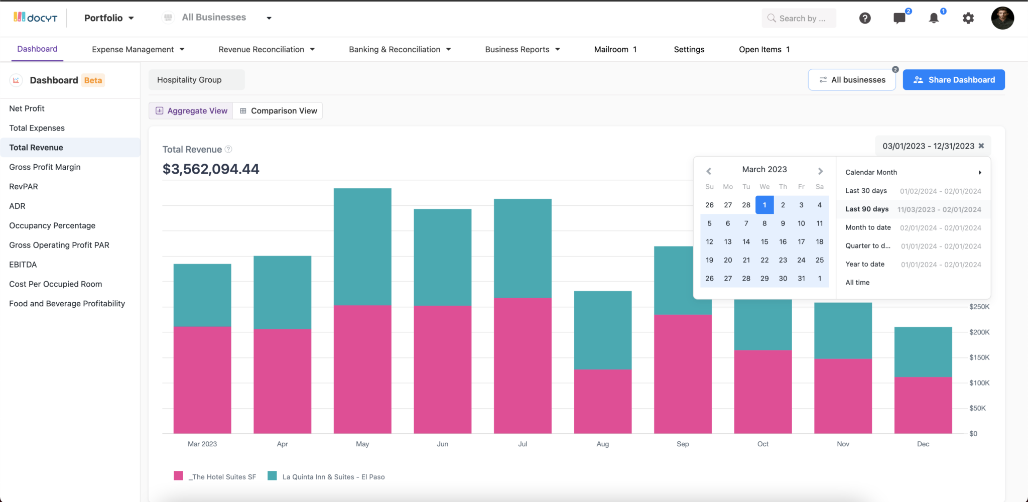 Portfolio Dashboard - Change Timelines