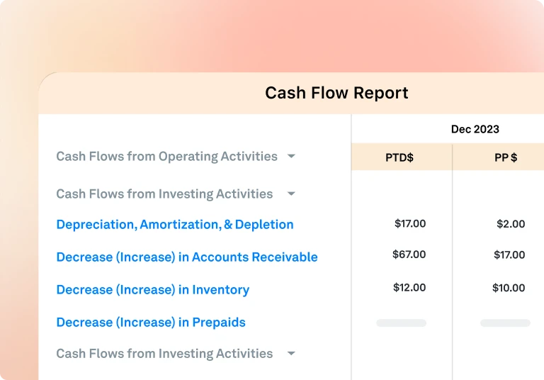 Cashflow Report