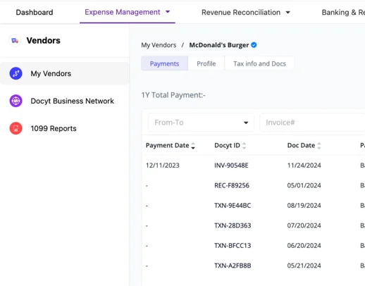 Redesigned Vendor Profile