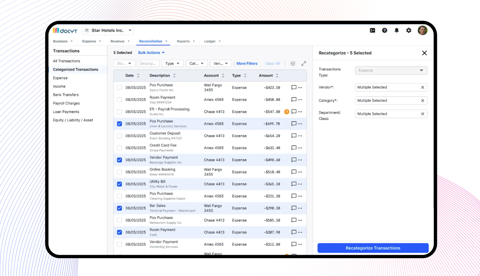 Recategorize Transactions